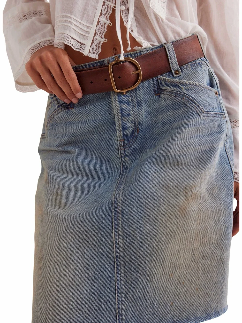 Free People We The Free Suzy Denim Midi Skirt